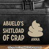 Custom Engraved Leather Toiletry Bag - Personalized Birthday Gifts For Dad, Grandpa - Love Passed From Heart To Heart