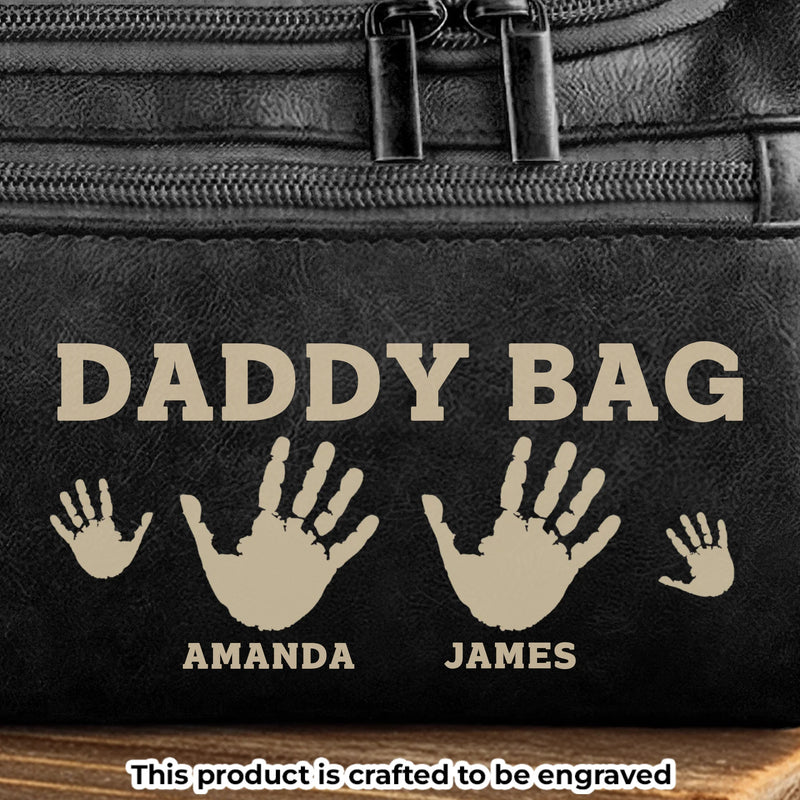 Custom Engraved Leather Toiletry Bag - Personalized Birthday Gifts For Dad, Grandpa - Generations United In Love