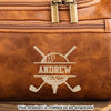 Custom Engraved Leather Toiletry Bag - Personalized  Christmas Birthday Golf Gifts For Men, Women - For The Man Who Plays Life Like Golf