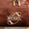 Custom Engraved Leather Toiletry Bag - Personalized  Christmas Birthday American Football Gifts For Football Lovers, Sports Fans, Sports Lovers - Keep Your Gear Game Strong