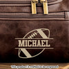Custom Engraved Leather Toiletry Bag - Personalized  Christmas Birthday American Football Gifts For Football Lovers, Sports Fans, Sports Lovers - Keep Your Gear Game Strong