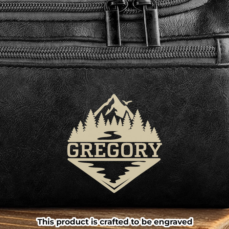 Custom Engraved Leather Toiletry Bag - Personalized  Christmas Birthday Camping Gifts For Campers - Built To Last Every Journey