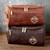 Custom Engraved Leather Toiletry Bag - Personalized  Christmas Birthday Camping Gifts For Campers - Built To Last Every Journey