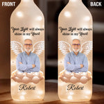 Custom Photo Memorial Angel Gifts - Personalized Bottle Lamp