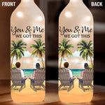 Custom Name Beach Couple Gifts - Personalized Bottle Lamp