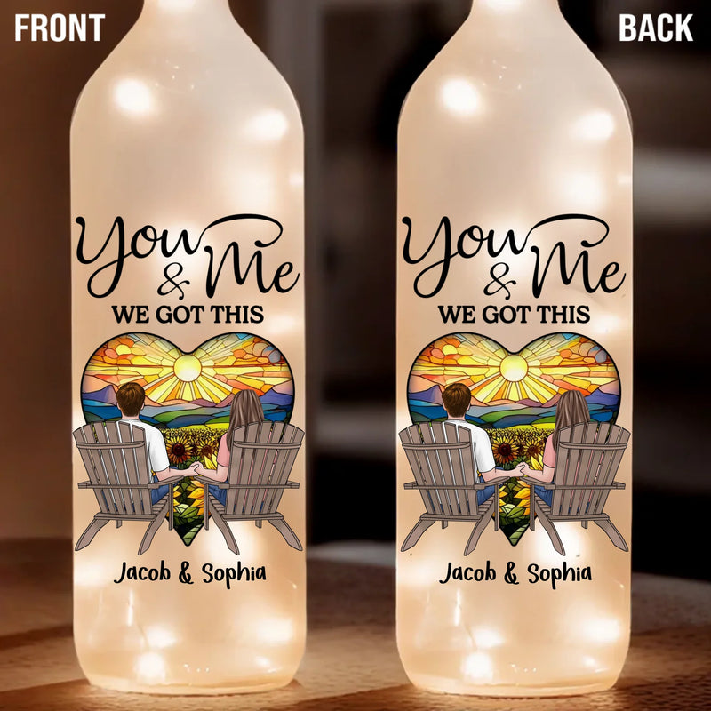 Custom Name You and Me Couple Gifts - Personalized Bottle Lamp