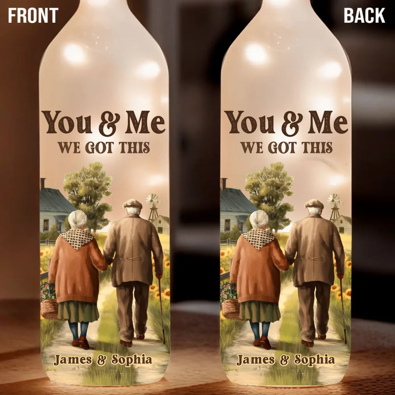 Custom Name You & Me Couple Gifts - Personalized Bottle Lamp