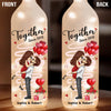 With You, Together Feels Like Home - Couple Personalized Custom Bottle Lamp - Gift For Husband Wife, Anniversary