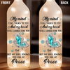 Peace Is Where You Now Rest - Memorial Personalized Custom Bottle Lamp - Sympathy Gift For Family Members