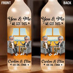Custom Name Anniversary Gifts for Couples - Personalized Bottle Lamp