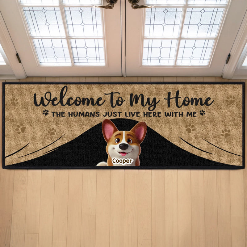 Custom Runner Rug - Personalized Christmas Birthday Gifts For Dog Cat Lovers, Dog Dad And Mom, Cat Owners - The Real Bosses Live Here