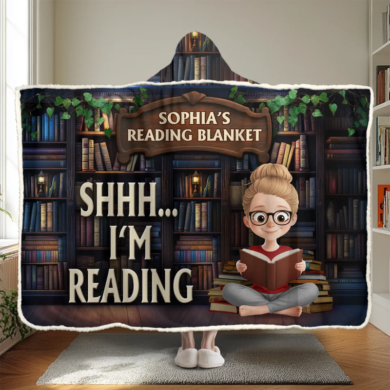 Custom Snuggle Blanket, Hoodie Blanket - Personalized Christmas Bookish Gifts For Book Lovers, Bookworms, Readers - My Kind Of Plot Twist