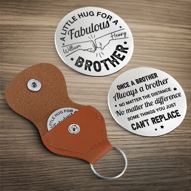 Custom Pocket Hug - Personalized Christmas Birthday Gifts For Brother, Sister - Same Roots Endless Memories