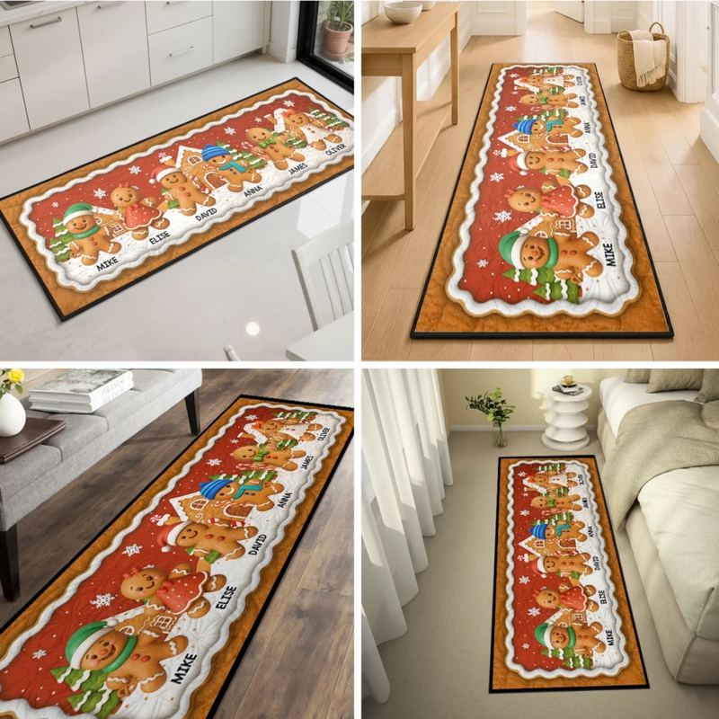 Custom Runner Rug - Personalized Christmas Birthday Gifts For Mom, Dad, Brother, Sister, Kids - Step Into Happiness