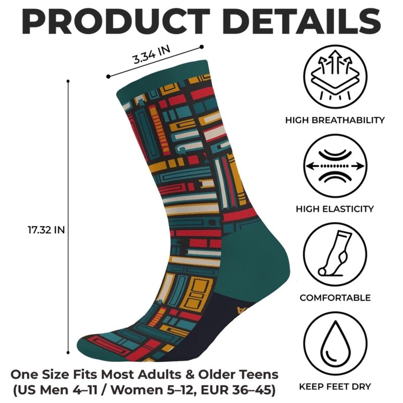 Custom Crew Socks - Personalized Bookish Gifts For Book Lovers, Bookworms, Readers - Bookworm On Break