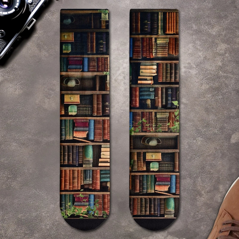 Custom Crew Socks - Personalized Bookish Gifts For Book Lovers, Bookworms, Readers - Socks Off, Story On
