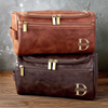 Custom Engraved Leather Toiletry Bag - New Arrival, Personalized Birthday Gifts For Dad, Brother, Grandpa, Husband - For The Man Who’s Always On The Move AMZ