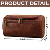 Custom Engraved Leather Toiletry Bag - New Arrival, Personalized Birthday Gifts For Dad, Brother, Grandpa, Husband - For The Man Who’s Always On The Move AMZ