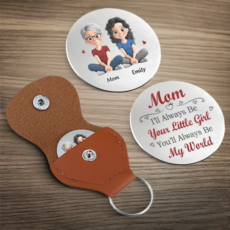 Custom Pocket Hug - Personalized Birthday Gifts For Mom, Dad, Daughter - Forever Your Little Girl