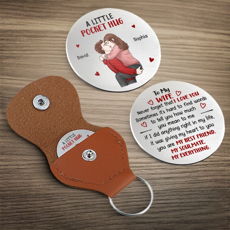Custom Pocket Hug - Personalized Anniversary Christmas Wedding Gifts For Husband And Wife, Him And Her - You’re My Forever, My Always
