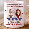 Custom 11oz Pink Marble Mug - Personalized Birthday Gifts For Mom, Daughter - Blessed To Have You