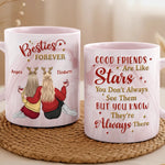 Custom Name Besties Forever Gifts for Best Friends - Personalized 11oz Marble Mug