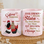 Custom Name Besties Forever Gifts for Best Friends - Personalized 11oz Marble Mug