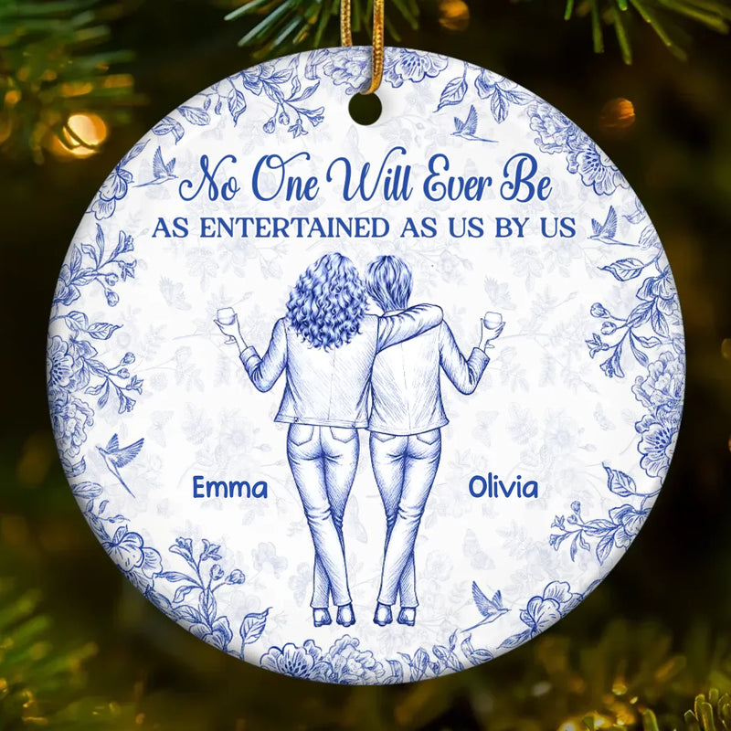 Custom Ceramic Ornament - Personalized Best Friend Christmas Birthday Gifts For Women, Besties, Sisters, BFF - You Make My Days Glow