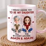 Custom Name Mother Daughter Love Gifts - Personalized 11oz Marble Mug