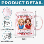 Custom Name Bestie Gifts for Women - Personalized 11oz Marble Mug