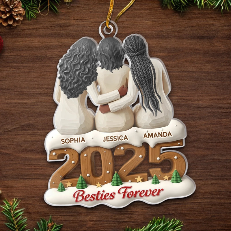 Custom Acrylic Ornament - Personalized Best Friend Christmas Birthday Gifts For Women, Besties, Sisters, BFF - Best Friends, Best Memories