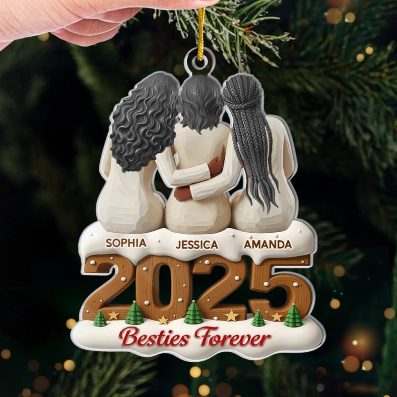 Custom Acrylic Ornament - Personalized Best Friend Christmas Birthday Gifts For Women, Besties, Sisters, BFF - Best Friends, Best Memories