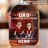 Custom Whiskey Bottle - Personalized Christmas Birthday Gifts For Dad, Daughter, Wine, Bourbon, Whiskey Lovers - Fatherhood Looks Good On Him