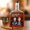 Custom Whiskey Bottle - Personalized Christmas Birthday Gifts For Dad, Daughter, Wine, Bourbon, Whiskey Lovers - I Gave Stress With Love