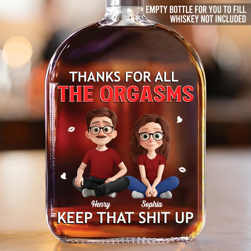 Custom Whiskey Bottle - Personalized Anniversary Christmas Wedding Gifts For Husband And Wife, Him And Her, Wine, Bourbon, Whiskey Lovers - You’re My Daily Dose Of Happiness