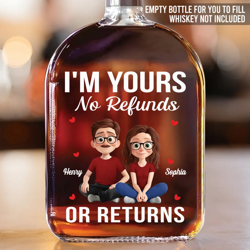 Custom Whiskey Bottle - Personalized Anniversary Christmas Wedding Gifts For Husband And Wife, Him And Her, Wine, Bourbon, Whiskey Lovers - You’re My Favorite Hobby