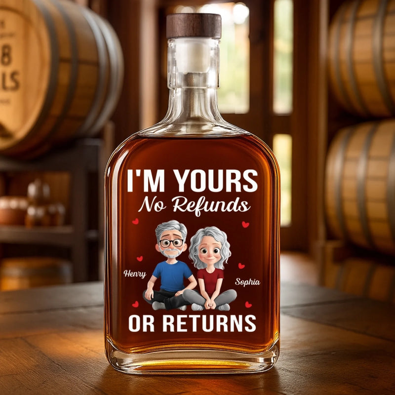 Custom Whiskey Bottle - Personalized Anniversary Christmas Wedding Gifts For Husband And Wife, Him And Her, Wine, Bourbon, Whiskey Lovers - You’re My Favorite Hobby
