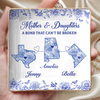 Custom Long Distance Full-Print Jewelry Dish - Personalized Birthday Gifts For Mom, Daughter - No Distance Between Hearts