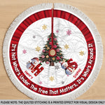 Custom Name Snowman Christmas Gifts for Family - Personalized Tree Skirt