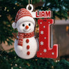Custom Snowman Wood Ornament - Personalized Christmas Birthday Gifts For Mom, Dad, Brother, Sister, Kids - Home Is Where Love Grows