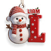 Custom Snowman Wood Ornament - Personalized Christmas Birthday Gifts For Mom, Dad, Brother, Sister, Kids - Home Is Where Love Grows