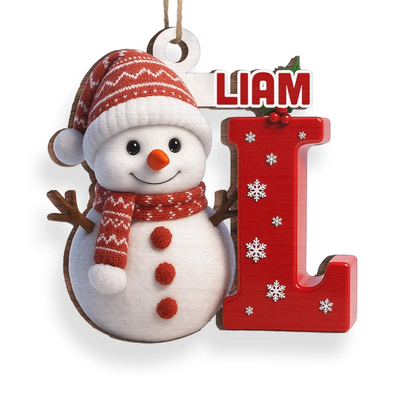 Custom Snowman Wood Ornament - Personalized Christmas Birthday Gifts For Mom, Dad, Brother, Sister, Kids - Home Is Where Love Grows