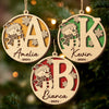 Custom Snowman Double Layer Wooden Ornament - Personalized Christmas Birthday Gifts For Mom, Dad, Brother, Sister, Kids - Family Moments Warm The Heart