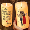 Custom LED Candle - Personalized Best Friend Birthday Gifts For Women, Besties, Sisters, BFF - Glowing Through It Together