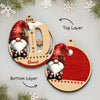 Custom Gnome Double Layer Wooden Ornament - Personalized Christmas Birthday Gifts For Mom, Dad, Brother, Sister, Kids - Moments Together Forever Treasured