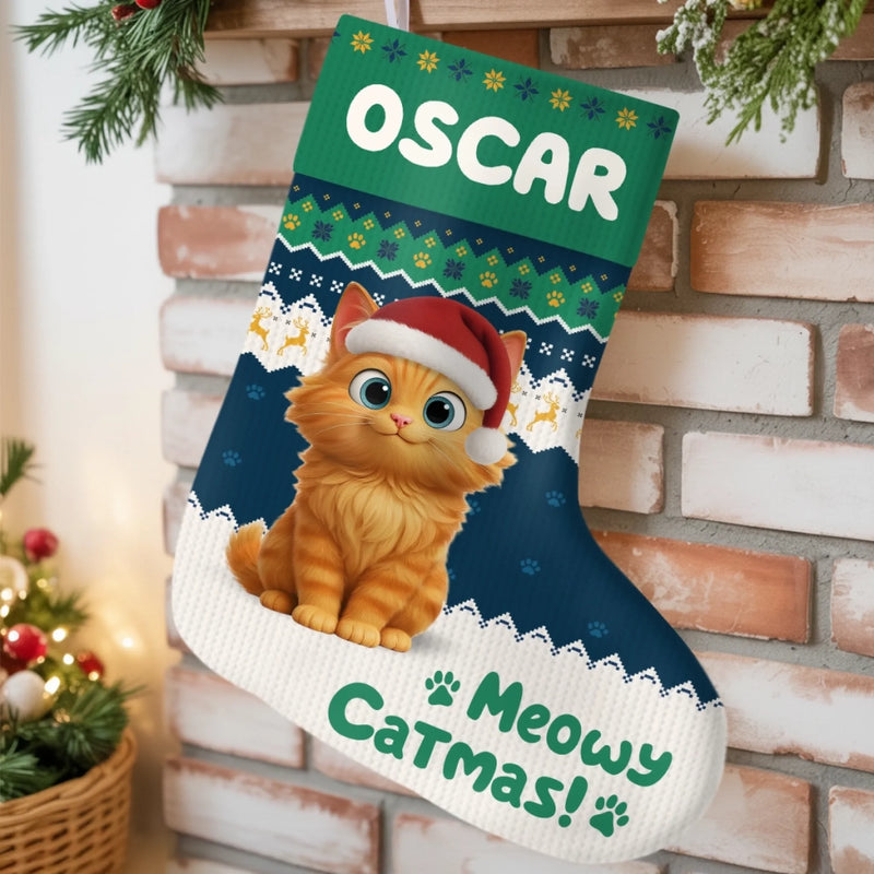 Custom Christmas Stocking - Personalized Christmas Birthday Gifts For Dog Cat Lovers, Dog Dad And Mom, Cat Owners - Frosty Fur Baby