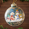 Custom Snowman Acrylic Ornament - Personalized Christmas Birthday Gifts For Grandpa, Grandma - Love That Spans Generations