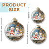 Custom Snowman Acrylic Ornament - Personalized Christmas Birthday Gifts For Grandpa, Grandma - Love That Spans Generations