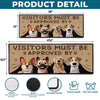 Custom Runner Rug - Personalized Birthday Gifts For Dog Cat Lovers, Dog Dad And Mom, Cat Owners - Welcome Committee On Duty