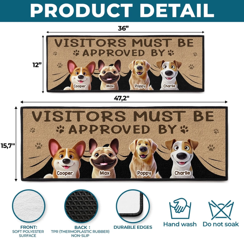 Custom Runner Rug - Personalized Birthday Gifts For Dog Cat Lovers, Dog Dad And Mom, Cat Owners - Welcome Committee On Duty